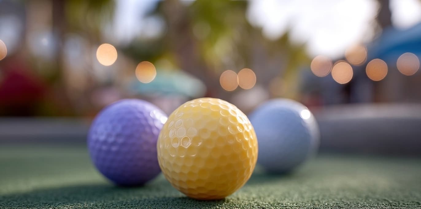 Outdoor birthday party with mini golf